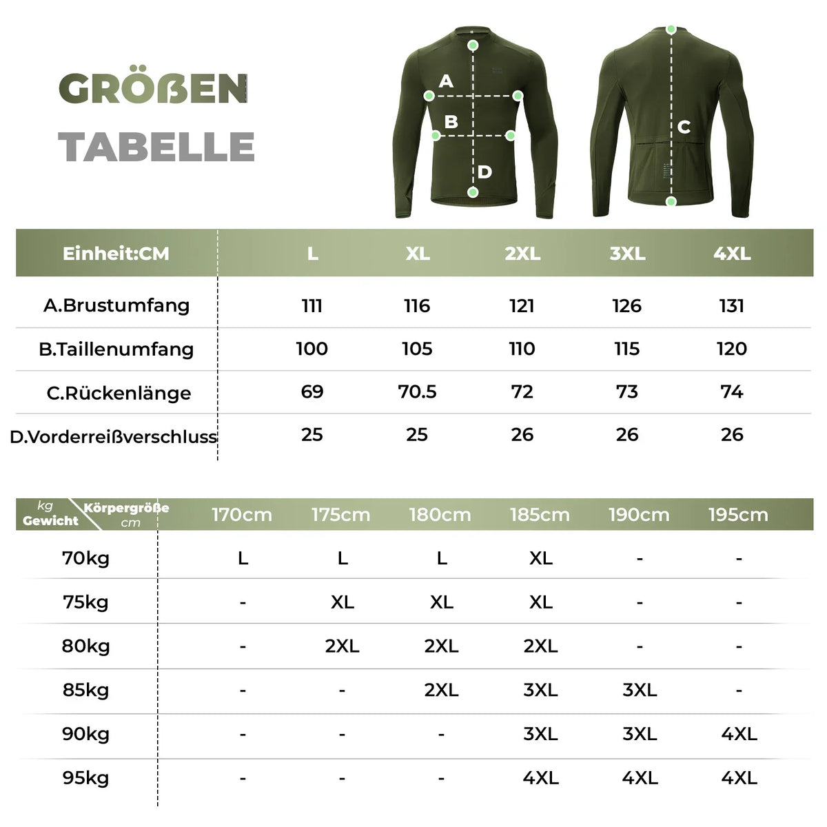ROCKBROS Fahrradtrikot Radtrikot Langarm Herren Winter Warm Fleece Schnelltrocknendes Atmungsaktiv