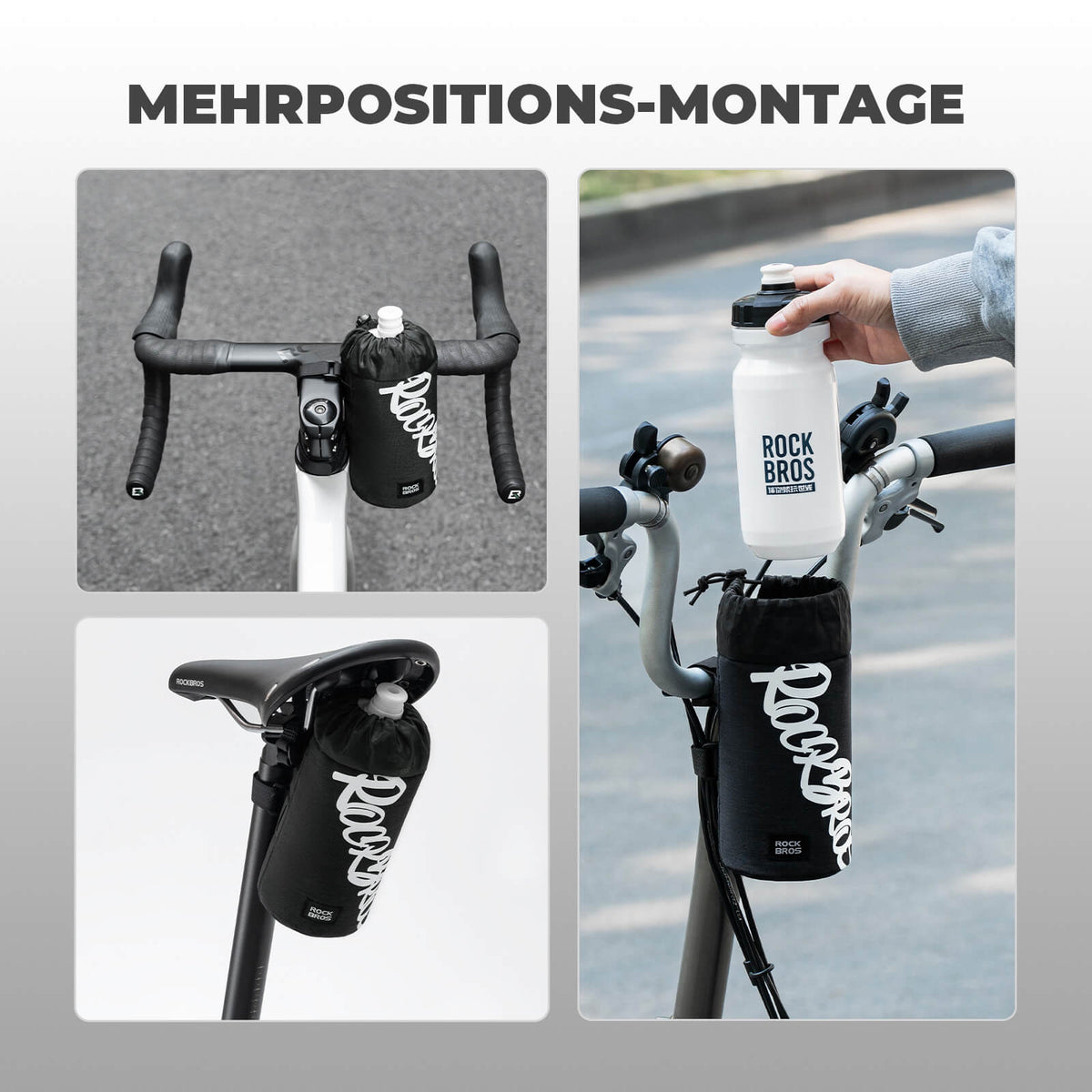 ROCKBROS Fahrrad Lenkertasche Mini 1L für Trinkflaschen Ø9 cm