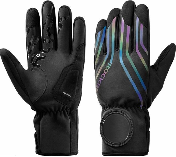 ROCKBROS Motorrad Winter Fahrradhandschuhe Damen/Herren Laufhandschuhe Radsport