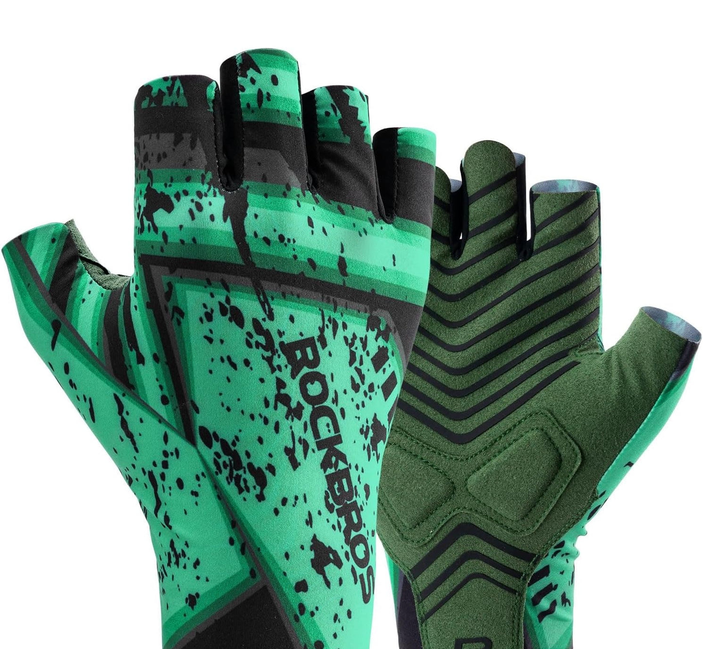 ROCKBROS Fahrradhandschuhe Sport Halbfingerhandschuhe ohne Finger SBR Handschuhe