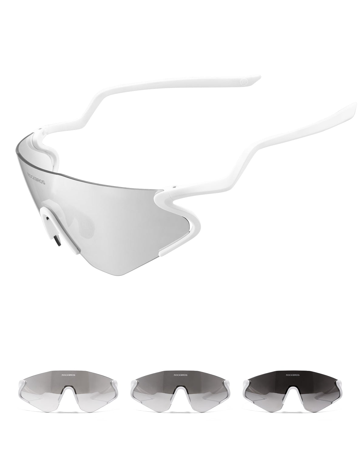ROCKBROS Photochrome Fahrradbrille mit UV400 Schutz