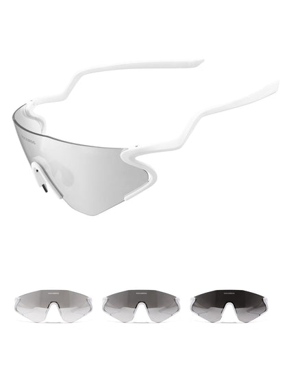 ROCKBROS Photochrome Fahrradbrille mit UV400 Schutz