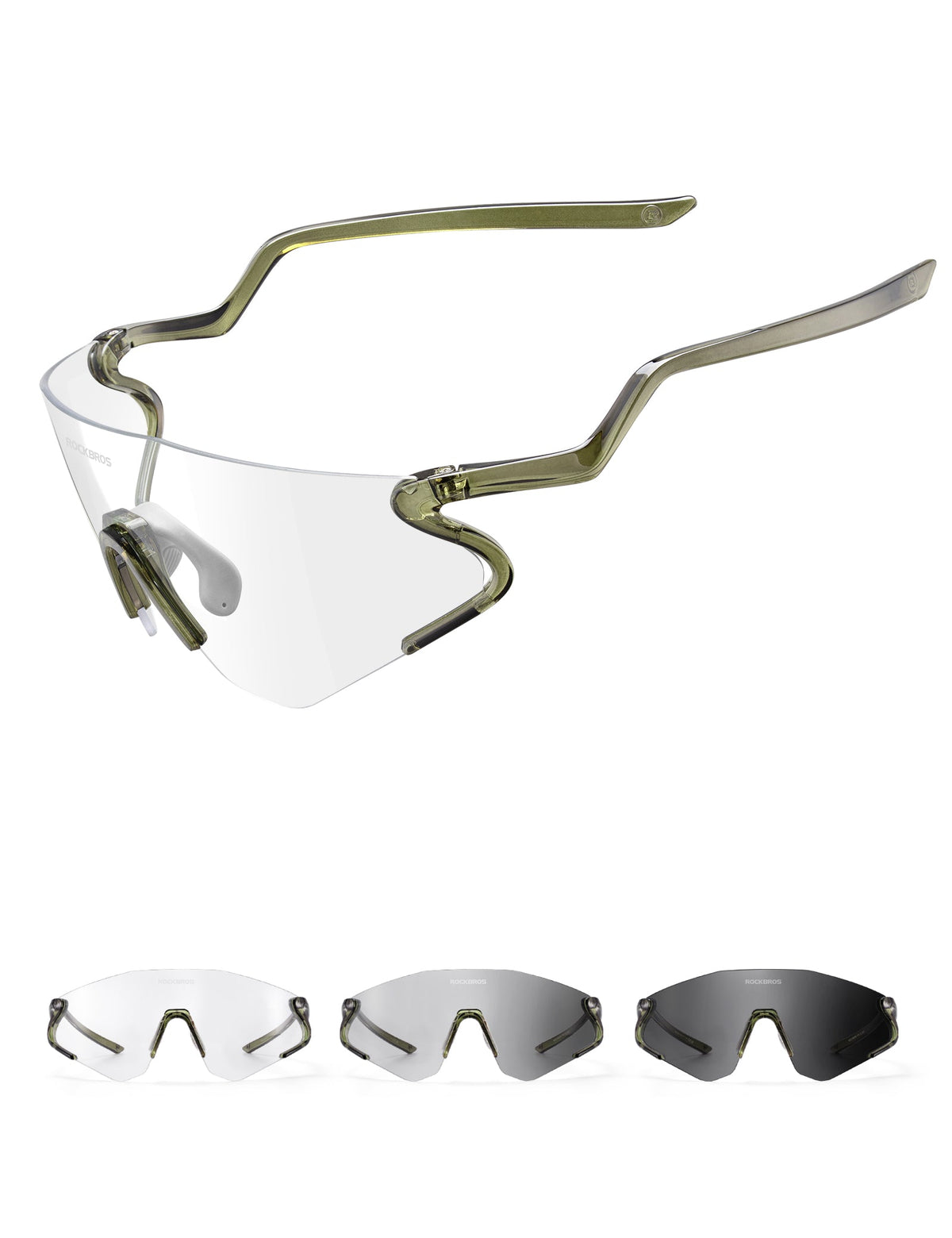 ROCKBROS Photochrome Fahrradbrille mit UV400 Schutz