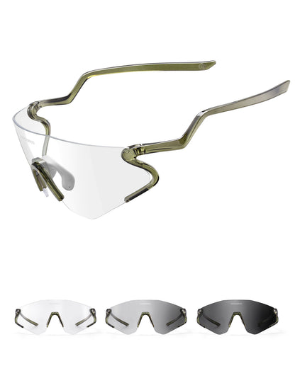 ROCKBROS Photochrome Fahrradbrille mit UV400 Schutz