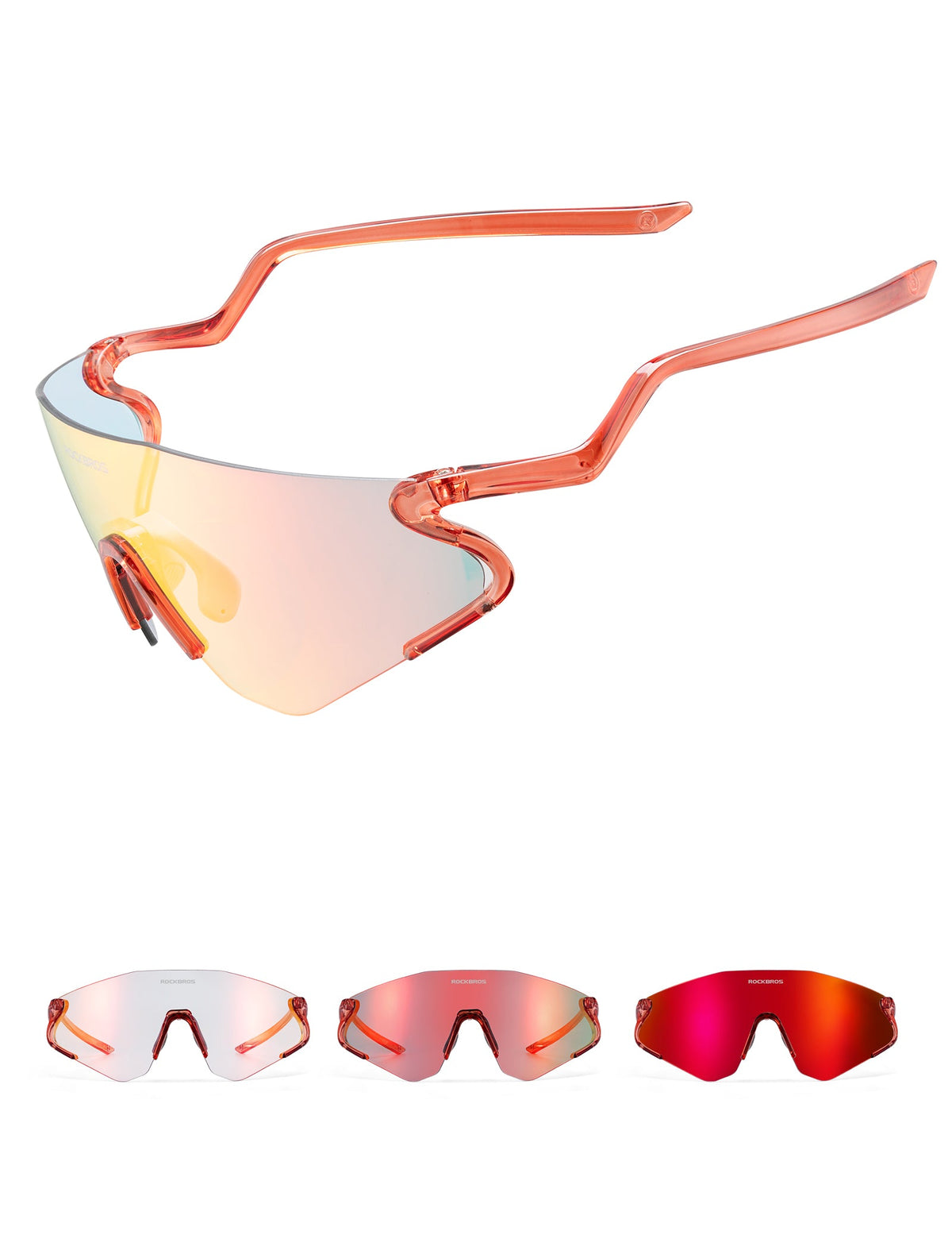 ROCKBROS Photochrome Fahrradbrille mit UV400 Schutz
