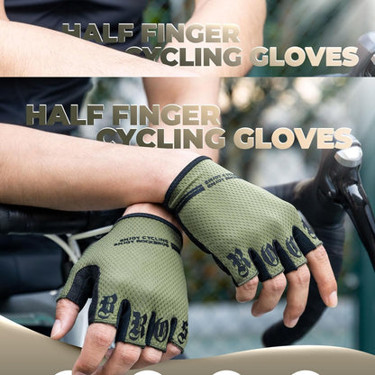 ROCKBROS Fahrradhandschuhe Kurze Halbfingerhandschuhe Sport Handschuhe Sommer