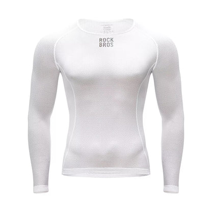 ROCKBROS Langarm Shirt Herren Radtrikot Schnell Trocknen Funktionsshirt Radsport Bekleidung Fitnessshirt für Fahrrad Laufen Tennis Wandern Männer