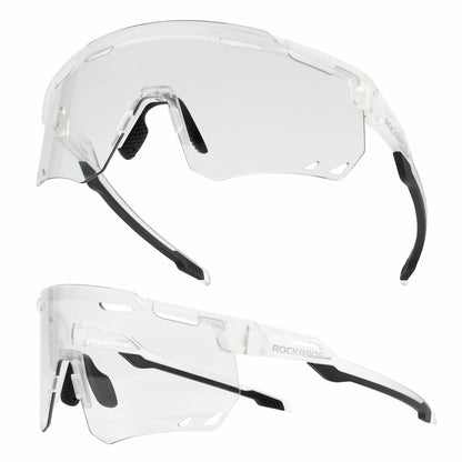 ROCKBROS Ultraleichte und Selbsttönende Fahrradbrille (UV400)