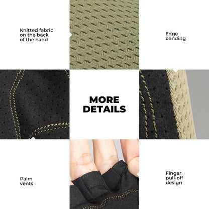 ROCKBROS Fahrradhandschuhe Kurze Halbfingerhandschuhe Sport Handschuhe Sommer