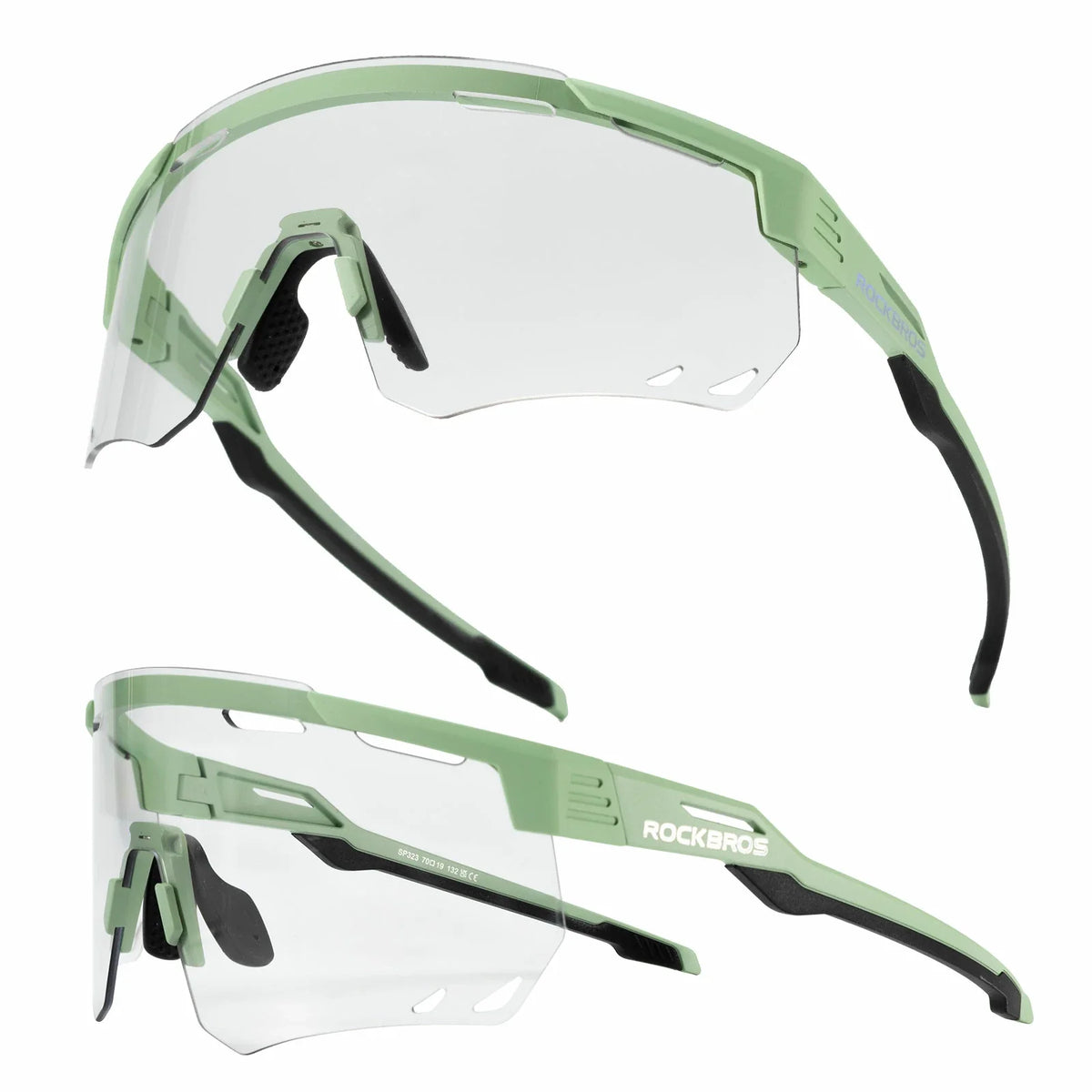 ROCKBROS Ultraleichte und Selbsttönende Fahrradbrille (UV400)