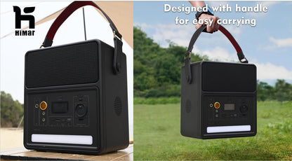 Sound Powerstation 538 W und leistungsstarker lauter kabelloser tragbarer Bluetooth-Heimlautsprecher und integrierte Ladestation, 230V Steckdose, 65W USB-C PD, für Outdoor