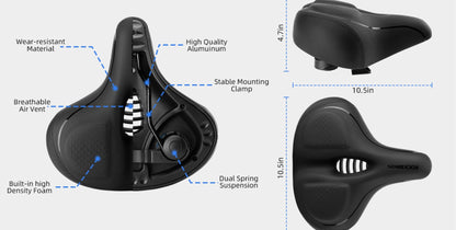 ROCKBROS Breite Fahrradsattel Sattel für Heimtrainer/Fahrrad Peloton Bike Sitz