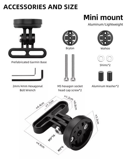 ROCKBROS Fahrradcomputer Halterung für Garmin Bryton Wahoo GPS Lenkerhalter Alu