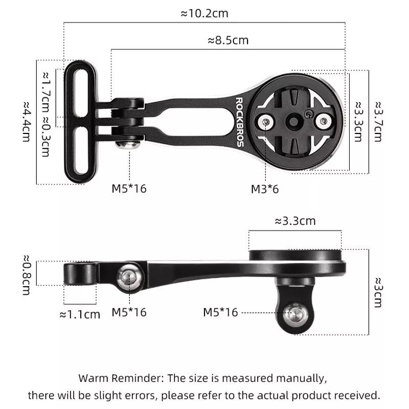 ROCKBROS Fahrradcomputer Halterung für Garmin Bryton Wahoo GPS Lenkerhalter Alu