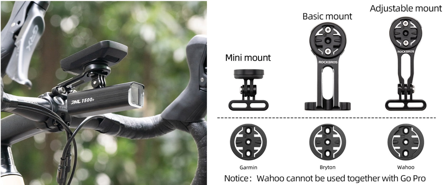 ROCKBROS Fahrradcomputer Halterung für Garmin Bryton Wahoo GPS Lenkerhalter Alu