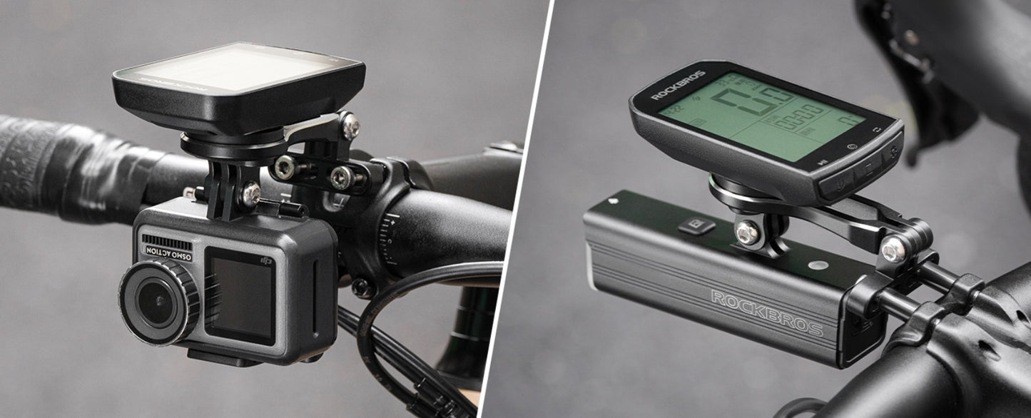 ROCKBROS Fahrradcomputer Halterung für Garmin Bryton Wahoo GPS Lenkerhalter Alu