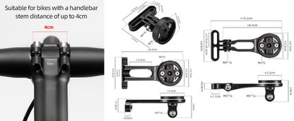 ROCKBROS Fahrradcomputer Halterung für Garmin Bryton Wahoo GPS Lenkerhalter Alu