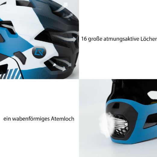 ROCKBROS Kinder Fahrradhelm Abnehmbar Kindersport Schutzhelm