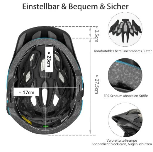 ROCKBROS Kinder Fahrradhelm Abnehmbar Kindersport Schutzhelm