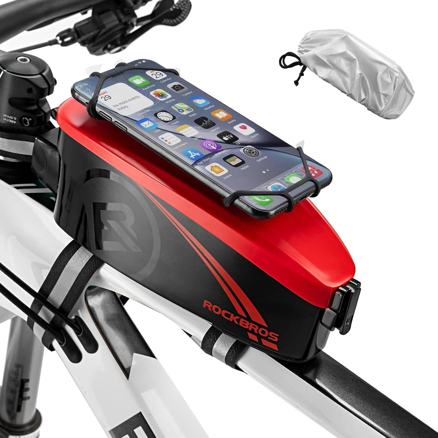 ROCKBROS Fahrradtasche Rahmentasche mit Handyhalterung für 4-6,5 Zoll Handy