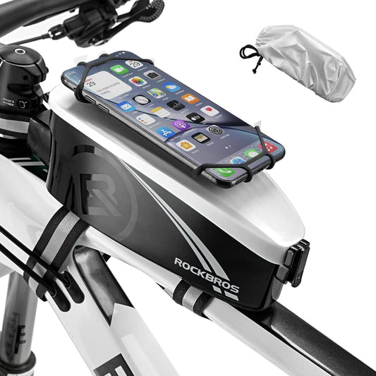 ROCKBROS Fahrradtasche Rahmentasche mit Handyhalterung für 4-6,5 Zoll Handy