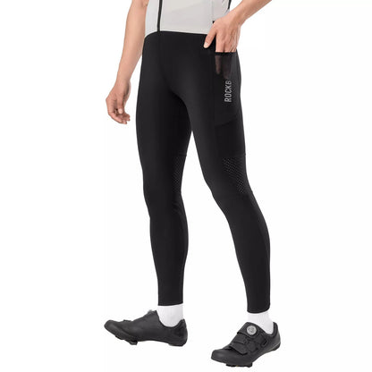 ROCKBROS Lange Fahrradhose Herren und Frauen Radlerhose für Vier Jahreszeiten mit 4D Gepolstert Lange Radhose mit Taschen Laufhose Atmungsaktive MTB