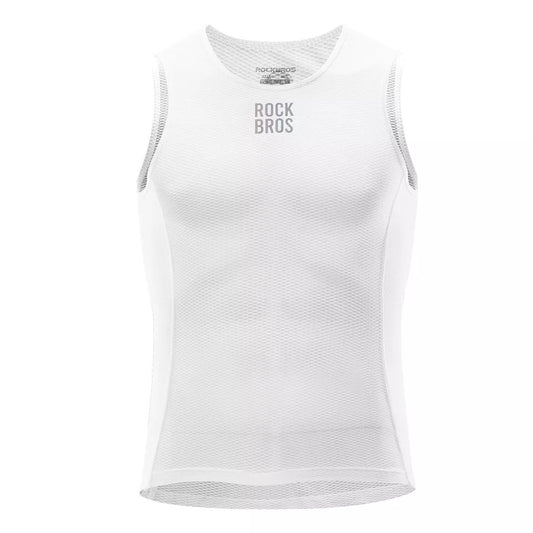 ROCKBROS Unterhemd Herren Fahrradweste Atmungsaktive Tank-top Basisschicht Weiß