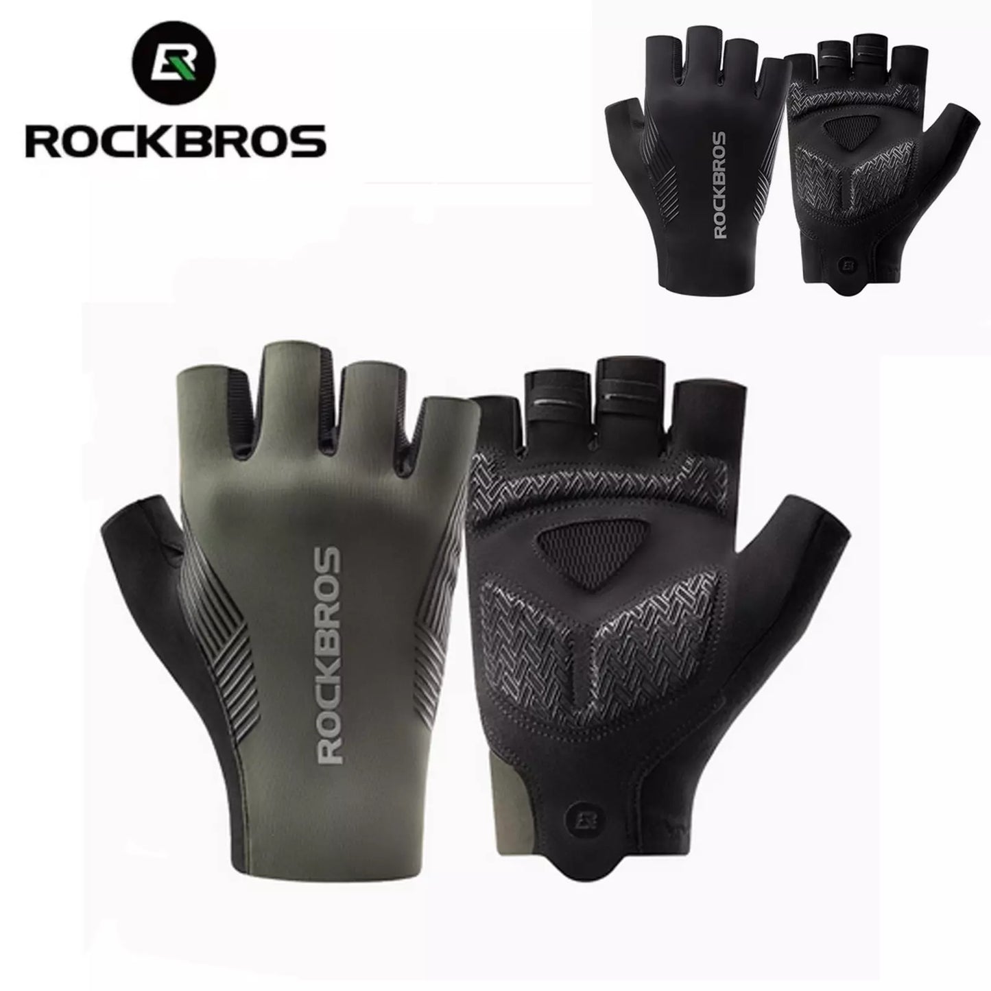 ROCKBROS Kurze Fahrradhandschuhe Halbfinger Handschuhe Herren/Damen S-2XL