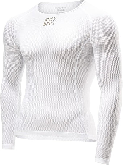 ROCKBROS Langarm Shirt Herren Radtrikot Schnell Trocknen Funktionsshirt Radsport Bekleidung Fitnessshirt für Fahrrad Laufen Tennis Wandern Männer