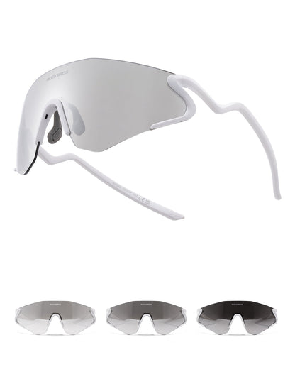 ROCKBROS Photochrome Fahrradbrille mit UV400 Schutz