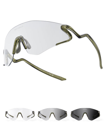 ROCKBROS Photochrome Fahrradbrille mit UV400 Schutz