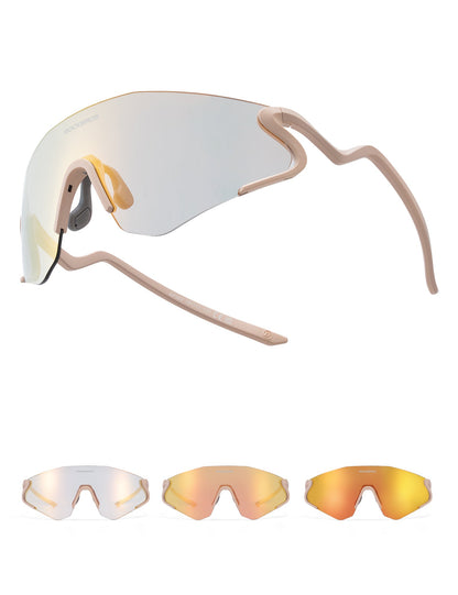 ROCKBROS Photochrome Fahrradbrille mit UV400 Schutz