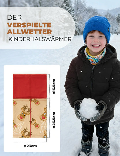 ROCKBROS 2-in-1 Kinder Halstuch & Mütze Doppelseitig Schlauchschal Wärmende Halswärmer Multifunktionstuch