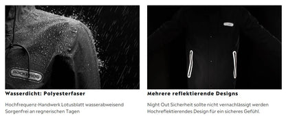 ROCKBROS Regenmantel Regenjacke Wasserdicht Winddicht Damen Herren
