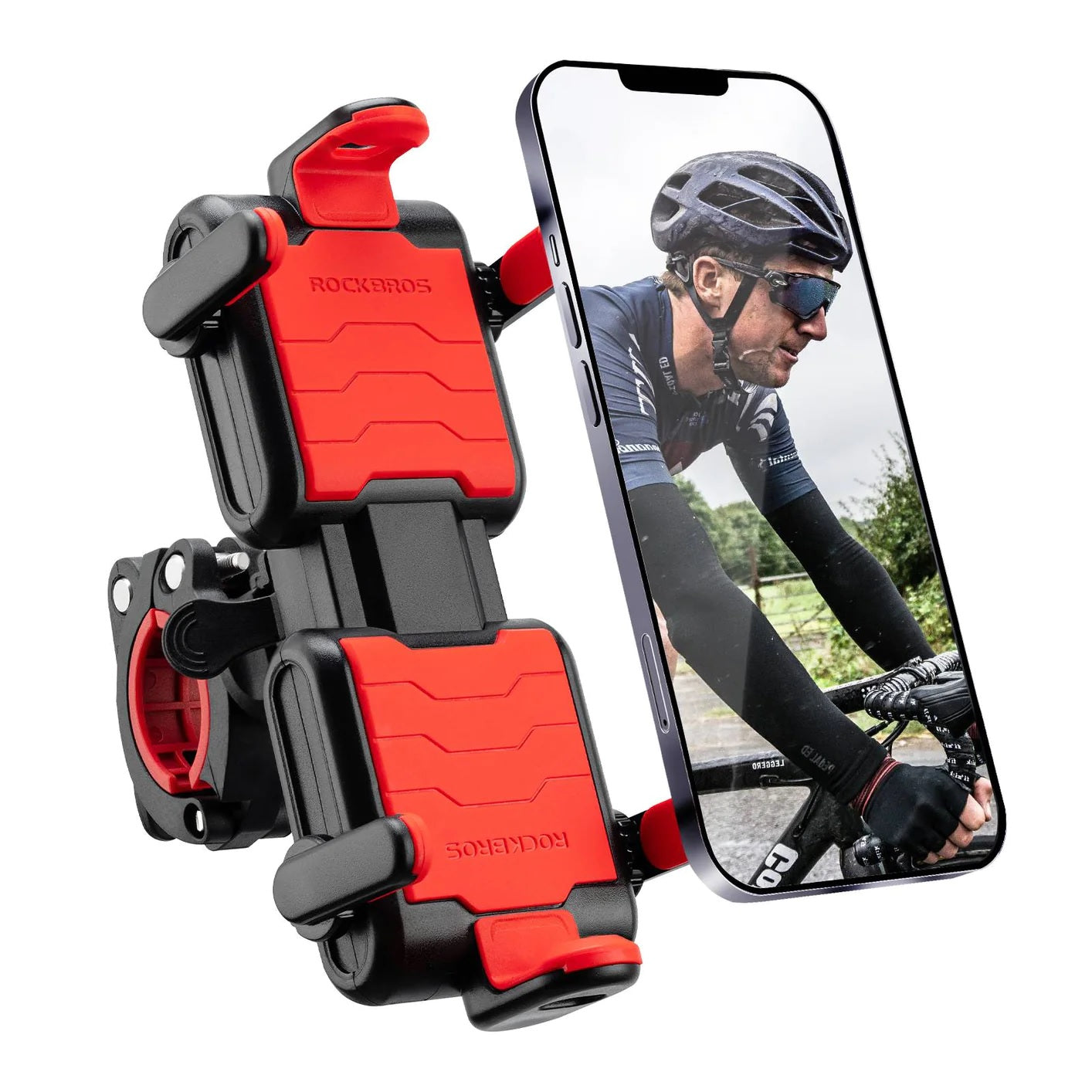 ROCKBROS Fahrrad Handyhalterung Motorrad Halter Lenker 360° Universal Smartphone