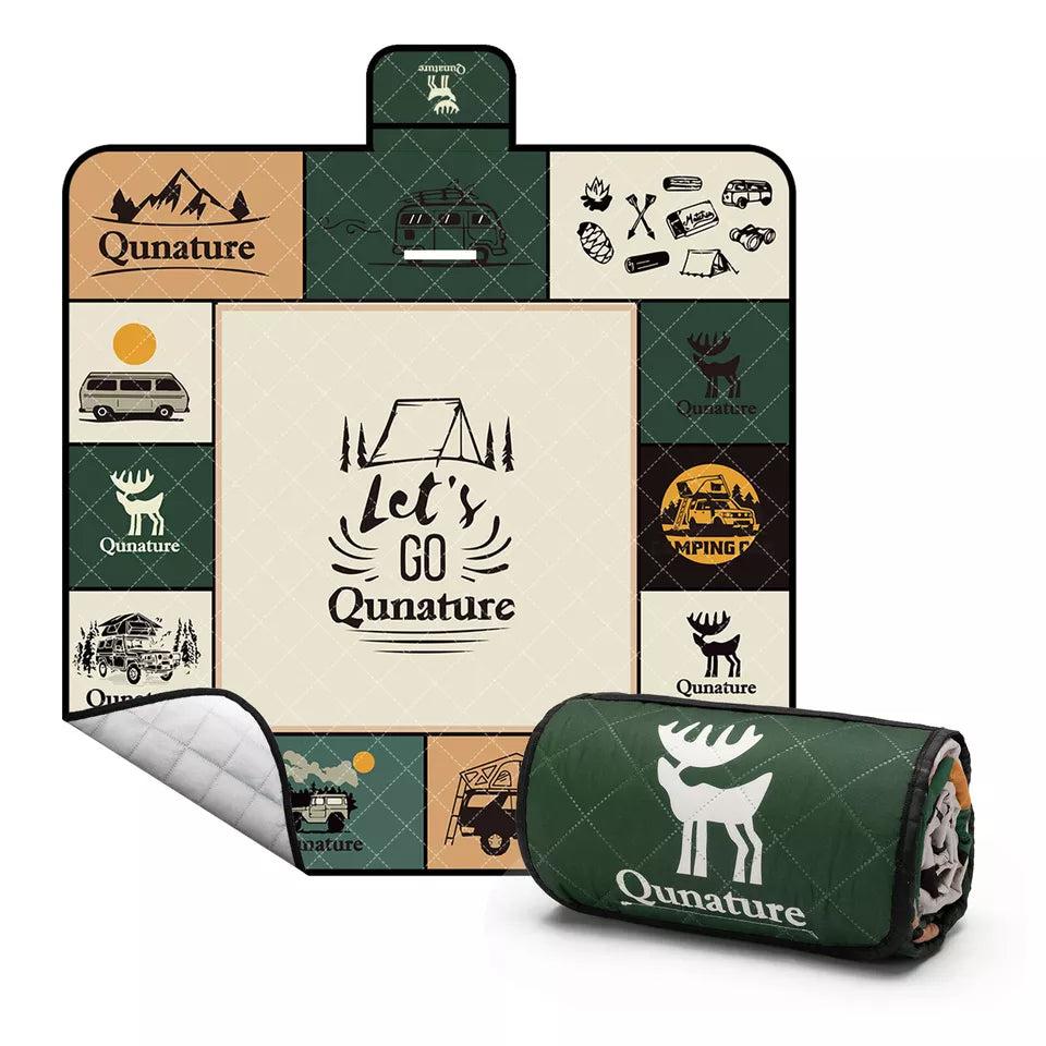 Qunature Picknickdecke 200x200cm Campingdecke Picknickmatte Outdoors Wasserdicht