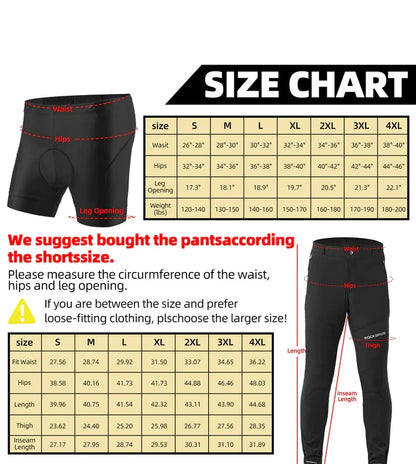 ROCKBROS Herren Radhose mit gepolsterte Rennrad kurzhose MTB Fahrradhose
