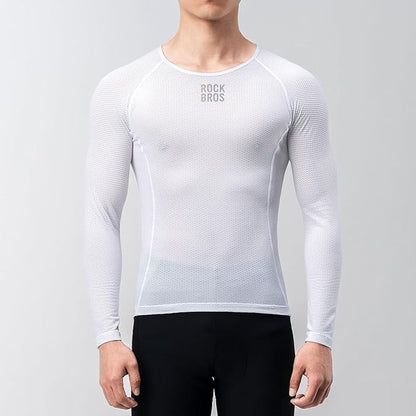 ROCKBROS Langarm Shirt Herren Radtrikot Schnell Trocknen Funktionsshirt Radsport Bekleidung Fitnessshirt für Fahrrad Laufen Tennis Wandern Männer