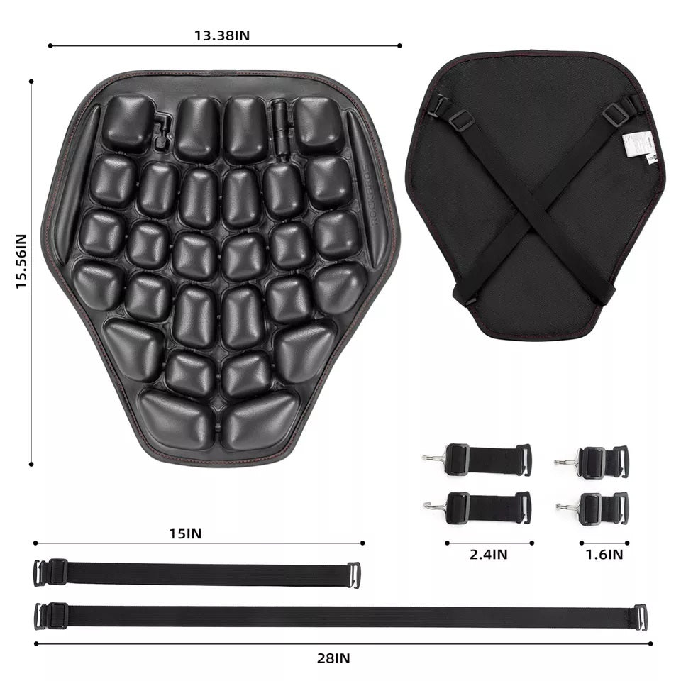ROCKBROS Motorrad Sattelbezug wasserdicht stoßdämpfend 3D aufblasbarer Sattel