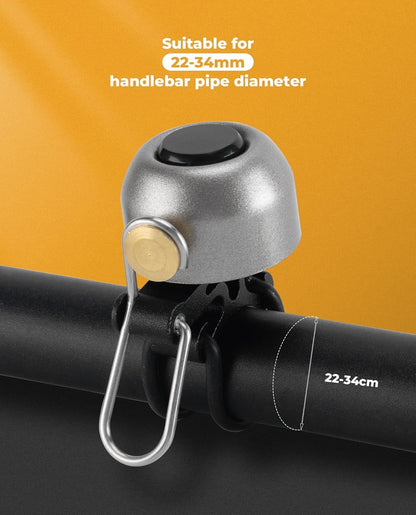 ROCKBROS Fahrradklingel Lenker Klassisch, Mountainbike Retro Fahrradglocke Laut Klingel Fahrrad Kupfer Bike Bell für 22-34mm