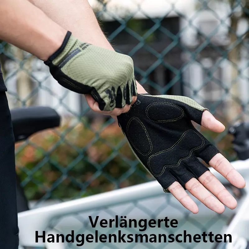 ROCKBROS Fahrradhandschuhe Kurze Halbfingerhandschuhe Sport Handschuhe Sommer