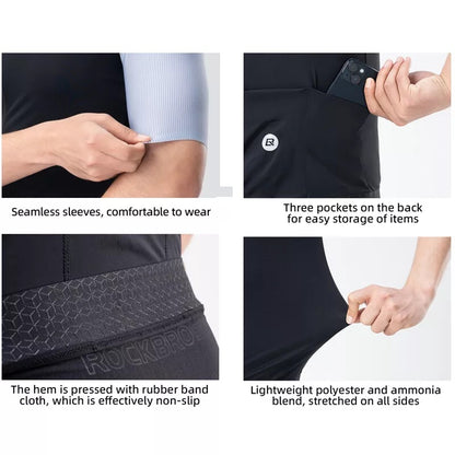ROCKBROS Leicht Herren Fahrradtrikot Kurzarm Trikot MTB/Rennrad EU Größe