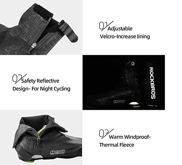 ROCKBROS LF1081 Wasserdicht Überschuhe Windfest Schwarz