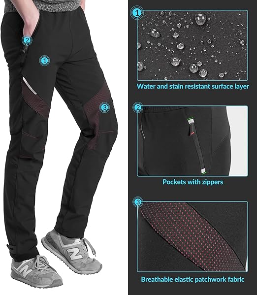 ROCKBROS Fahrradhose Winddicht Lange Hose Sport Radhose Europäische Größe M-4XL