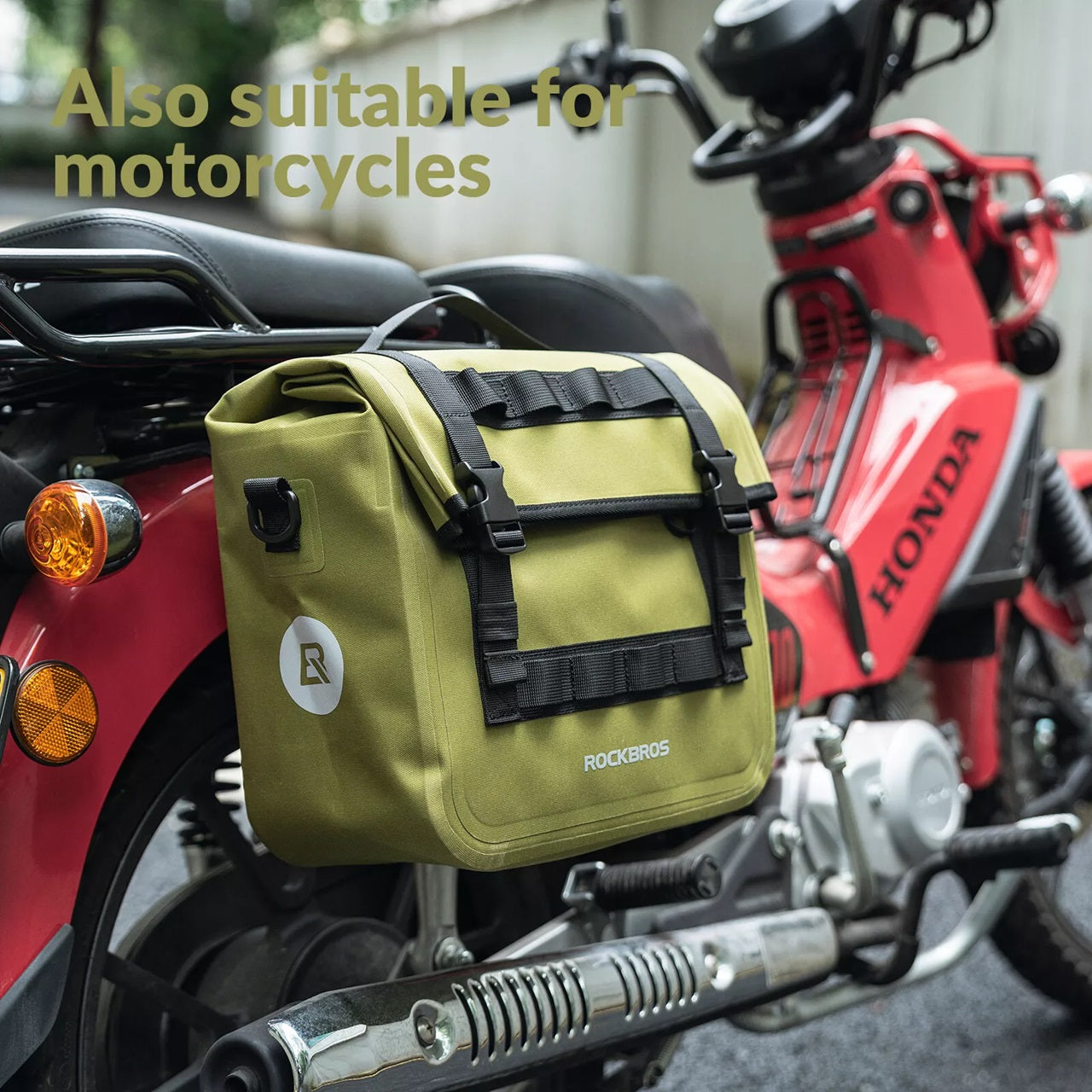 ROCKBROS Fahrrad/Motorrad Gepäcktasche 600D Packtasche 9-15L Wasserabweisend