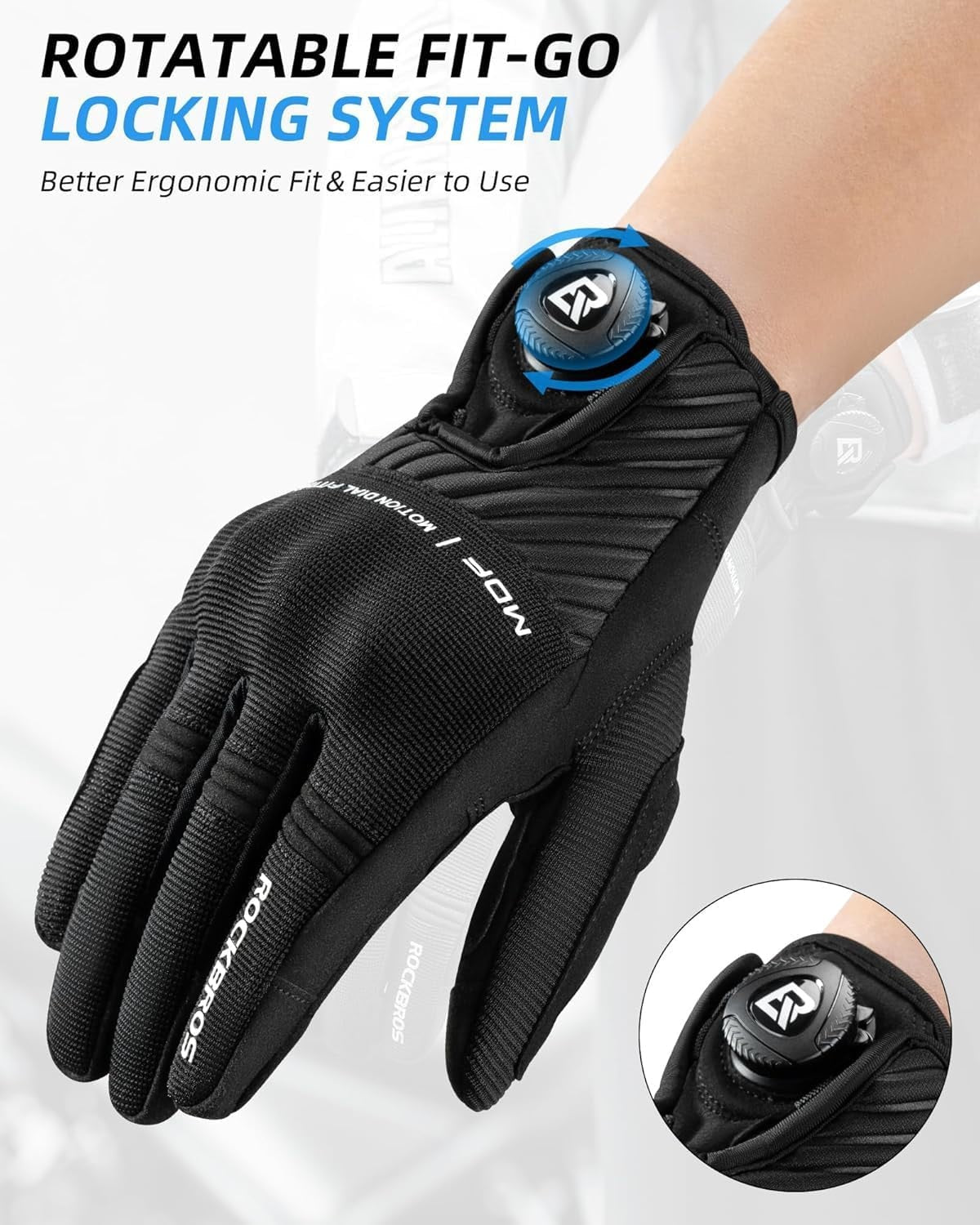 ROCKBROS Motorradhandschuhe Herren Handschuhe Motorrad Sommer Schutzhandschuhe mit Touchscreen Atmungsaktiv Sport Handschuhe für MTB Fahrrad Moto Roller Jagen