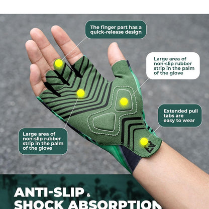 ROCKBROS Fahrradhandschuhe Sport Halbfingerhandschuhe ohne Finger SBR Handschuhe