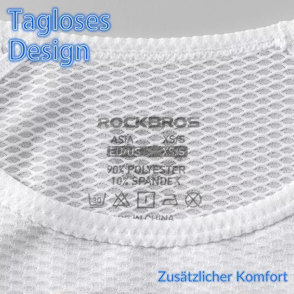 ROCKBROS Langarm Shirt Damen Radtrikot Atmungsaktiv Schnelltrocknend Fahrrad Bekleidung Frauen Geeignet für Laufen Tennis Wandern Basic Sport Unterhemd