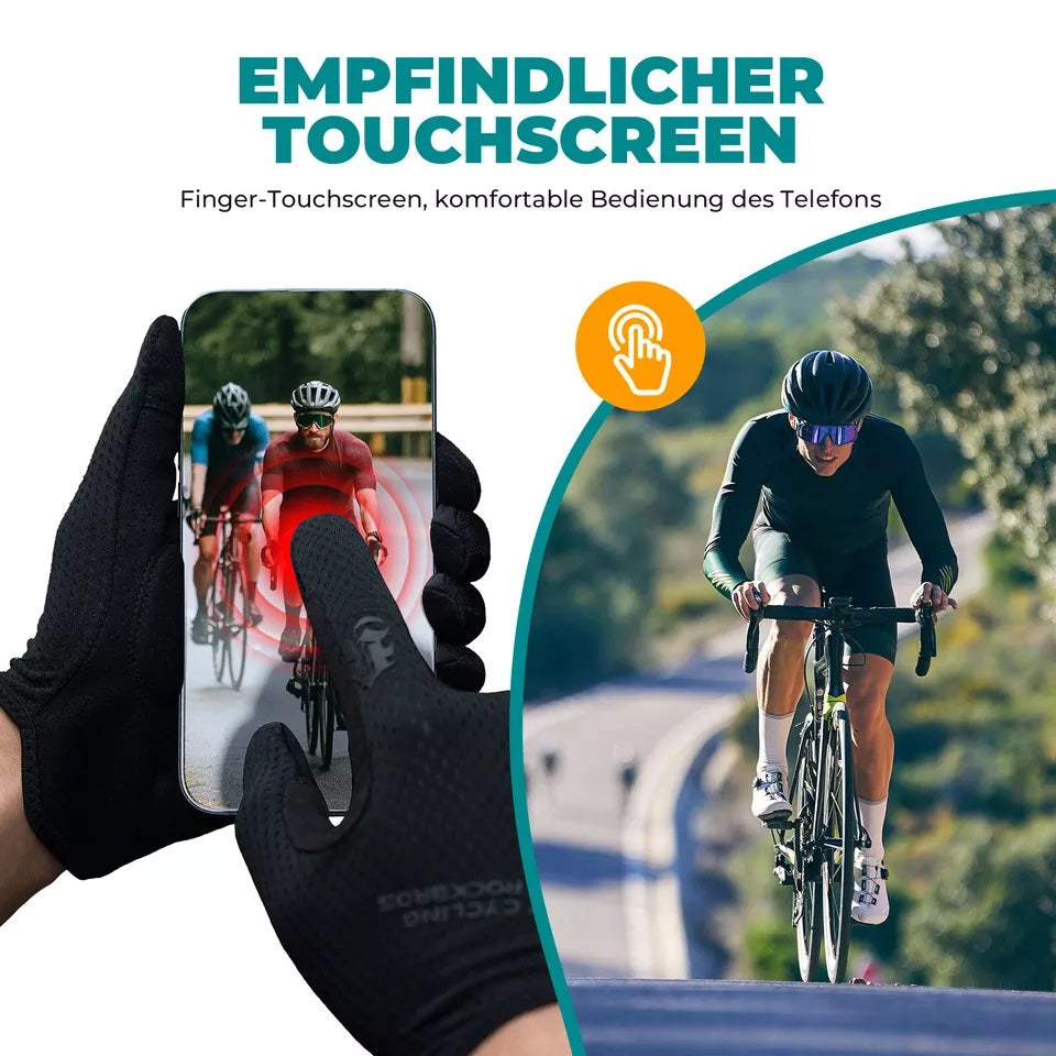 ROCKBROS Fahrradhandschuhe Herren Rutschfest Atmungsaktiv Touchscreen Handschuhe