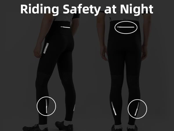 ROCKBROS Lange Fahrradhose Herren und Frauen Radlerhose für Vier Jahreszeiten mit 4D Gepolstert Lange Radhose mit Taschen Laufhose Atmungsaktive MTB